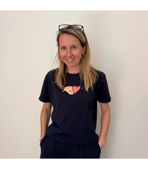 Pískací tričko "Život vzhůru nohama a srdíčko tak, jak má být" 2